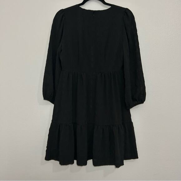 NWT Madewell Puff-Sleeve Ruffle-Hem Black Mini Dress
Size 2 #MC329 - Picture 8 of 13